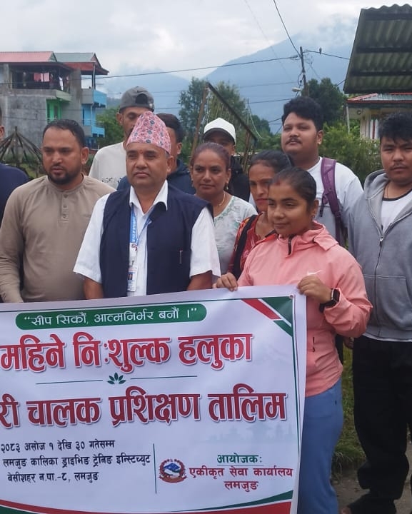 युवालाई स्वरोजगार बनाउन निःशुल्क ड्राइभिङ तालिम