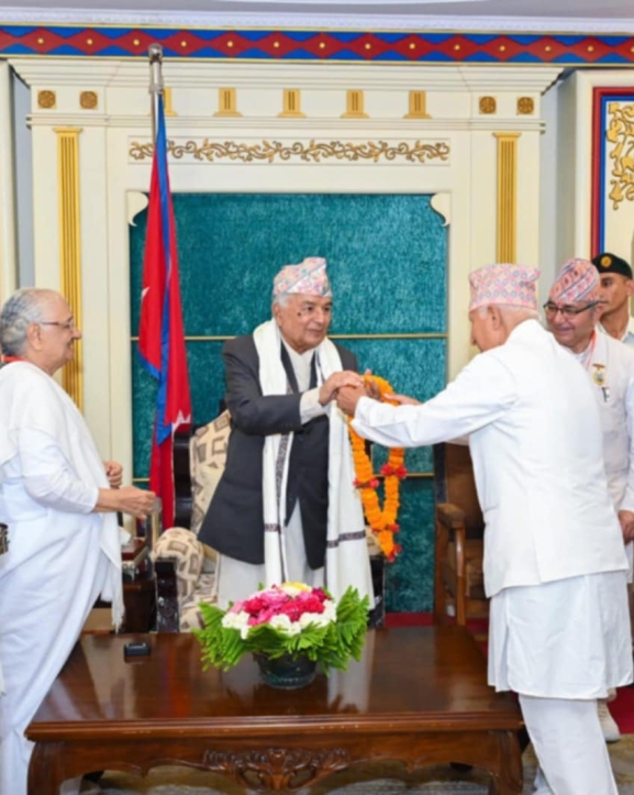 ब्रह्माकुमारी केन्द्रद्वारा राष्ट्रपति, प्रधानमन्त्रीसहित शीर्षनेतालाई रक्षाबन्धन