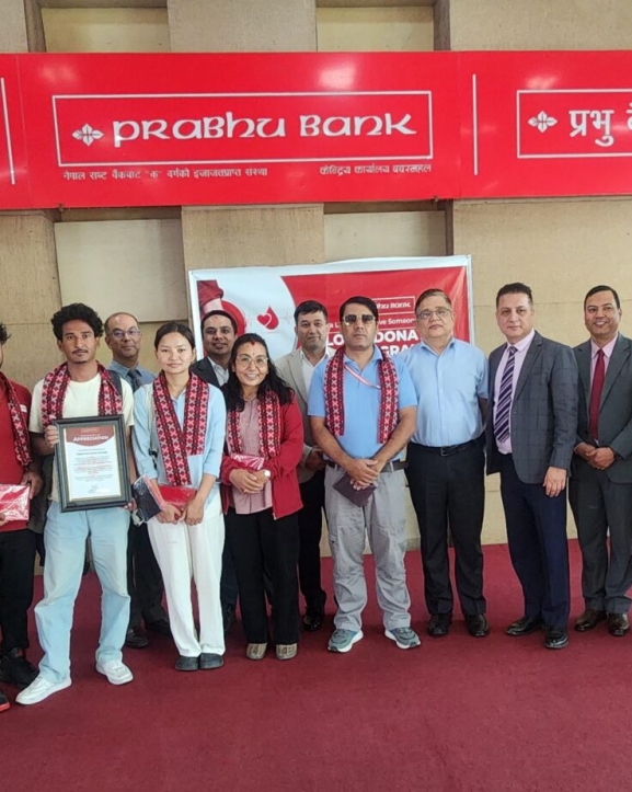 प्रभु बैंकद्वारा देशव्यापी रक्तदान कार्यक्रम सञ्चालन