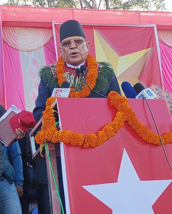 देशको स्वाधीनता जोगाउन वामपन्थी शक्तिहरू ध्रुवीकृत हुन आवश्यक : प्रचण्ड