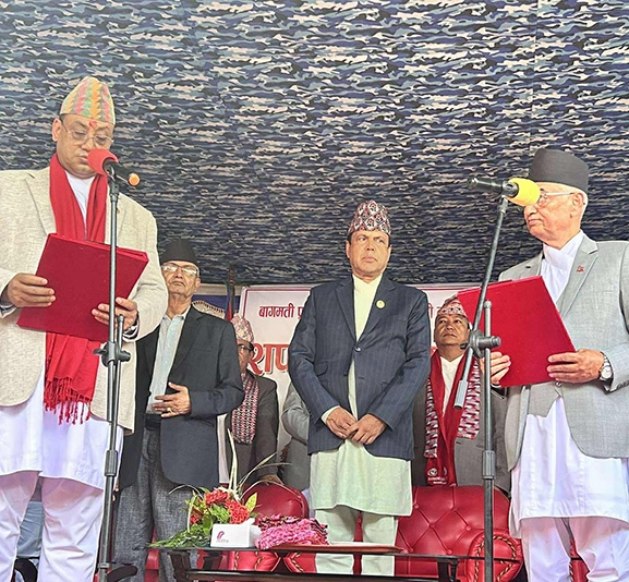 बागमतीका नवनियुक्त मुख्यमन्त्री बानियाँले लिए शपथ
