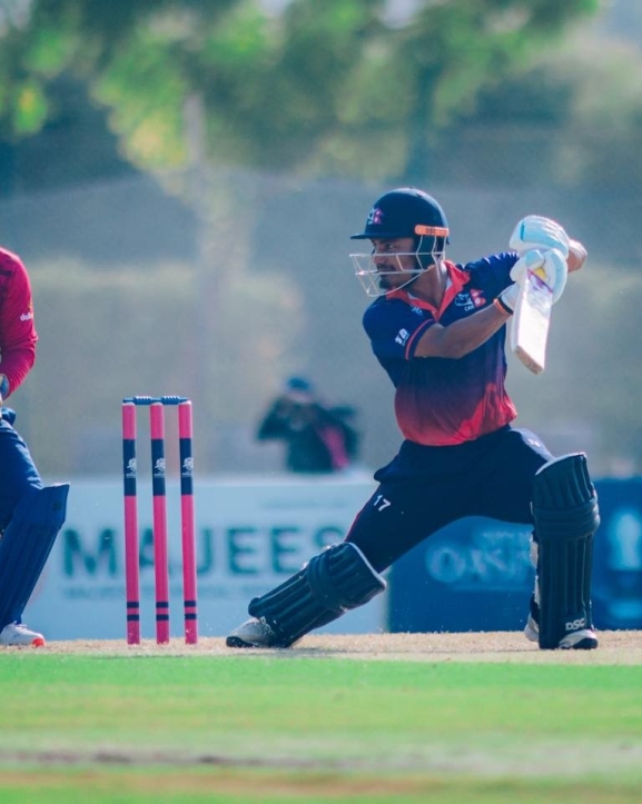 युएईविरुद्ध कप्तान रोहित पौडेलको शतक