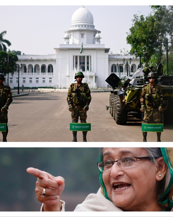 शेख हसिनाविरुद्धको फैसलाअघि बङ्गलादेशमा कडा सुरक्षा