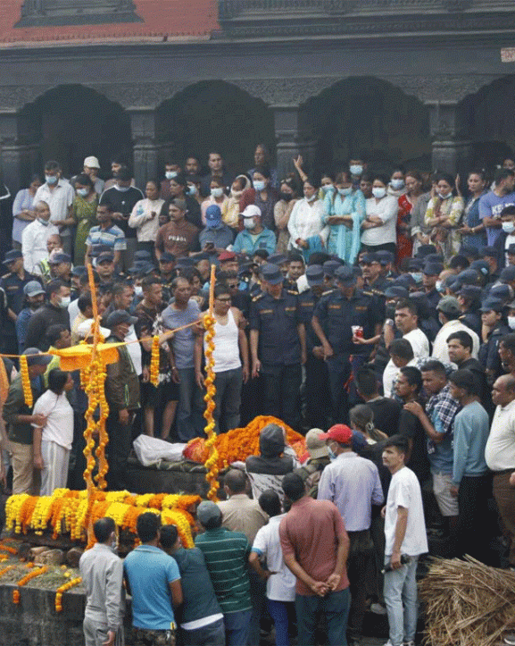 जेन जेड आन्दोलनमा ज्यान गुमाएका चार युवाको अन्त्येष्टि 