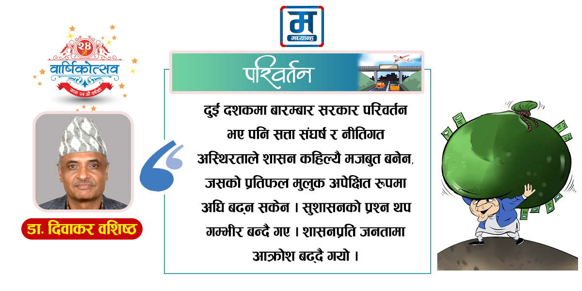 भ्रष्टाचार र अस्थिरताले थला परेको विकास