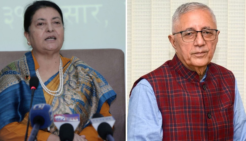 पूर्वराष्ट्रपति भण्डारी र कांग्रेस नेता डा. कोइरालाबीच भेटवार्ता
