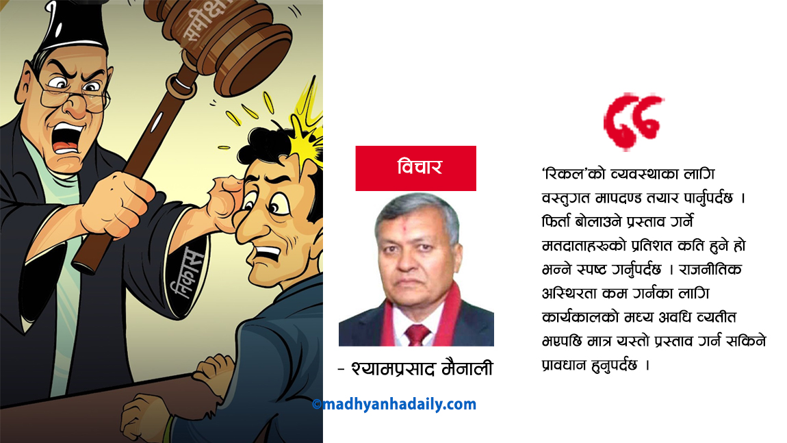 प्रत्याह्वानको सान्दर्भिकता