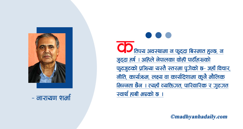 पार्टी एकता र फुटका सम्बन्ध