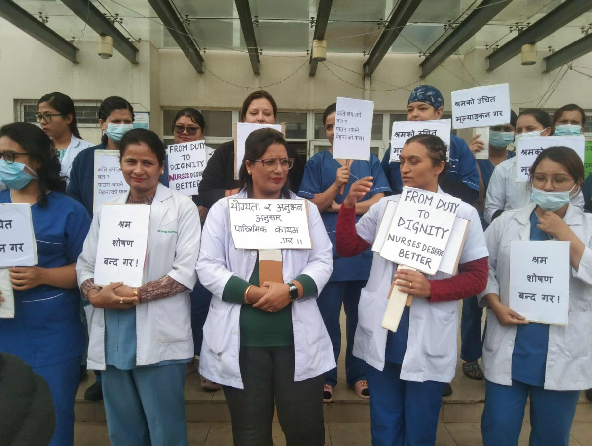 नर्सहरू आन्दोलित