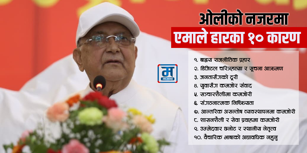 ओलीको नजरमा एमाले हारका १० कारण