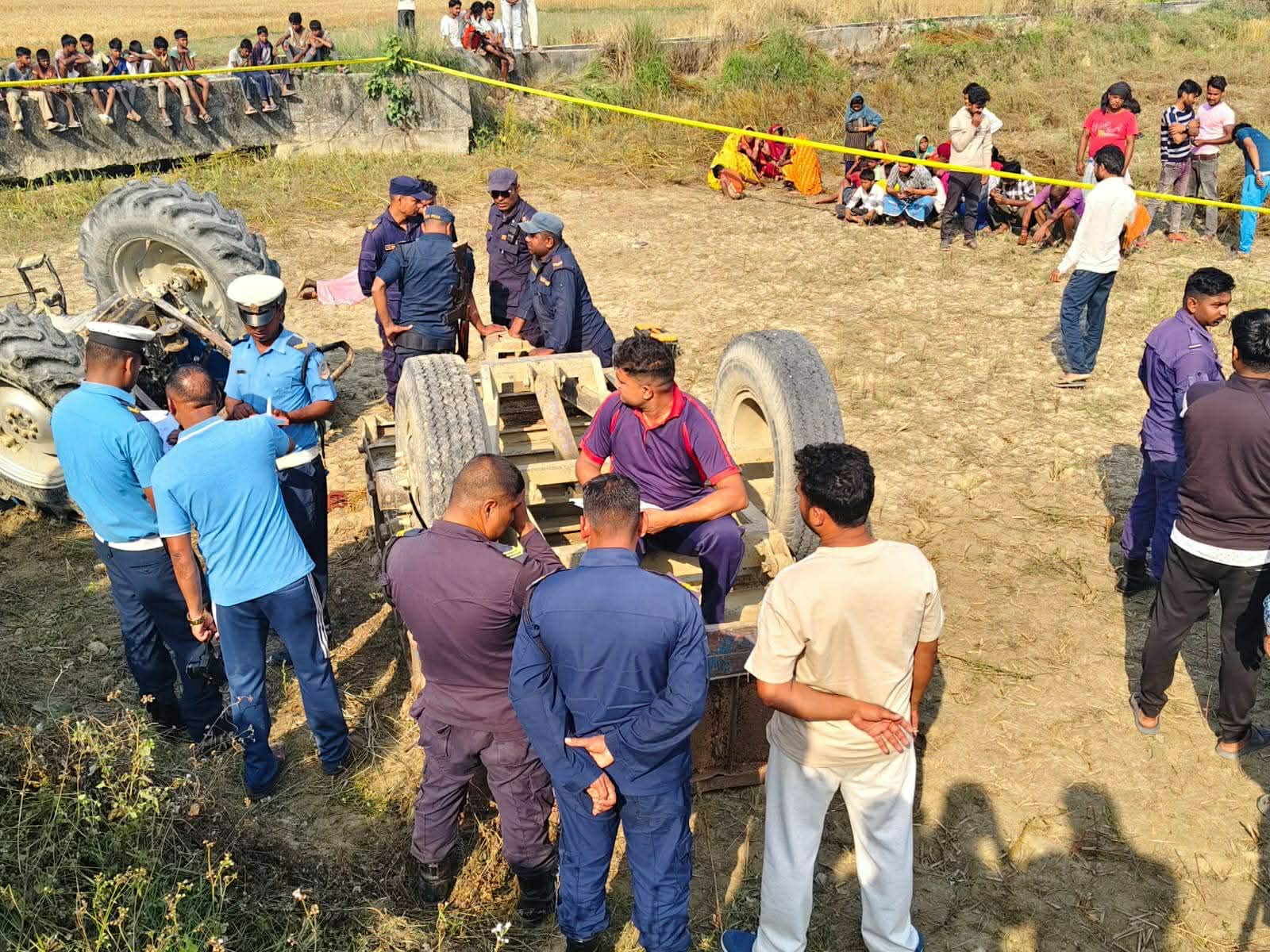 ट्याक्टर दुर्घटनामा एक जनाको मृत्यु