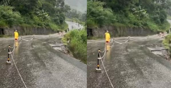 कुरिनटारमा त्रिशूलीको कटान : पृथ्वी राजमार्गको सडक खण्ड भासिएपछि जोखिम बढ्यो