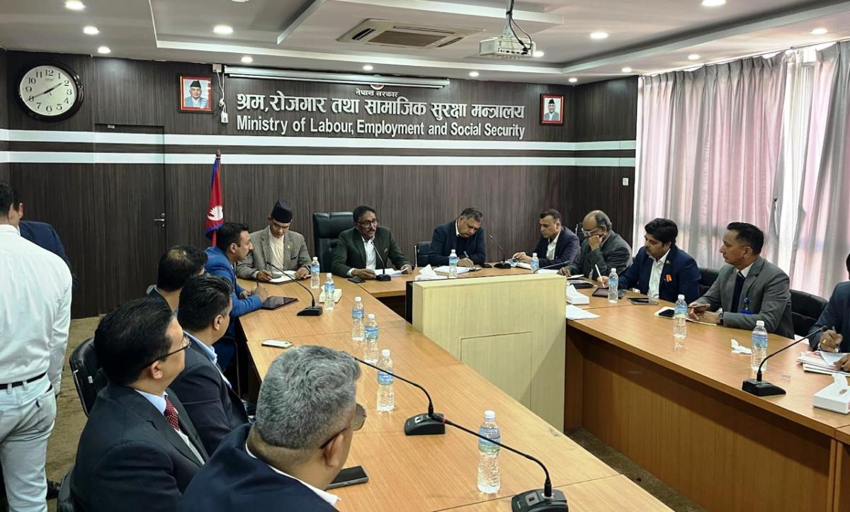 श्रम मन्त्रालय र नाडाबीच रोजगार सम्मेलनबारे छलफल
