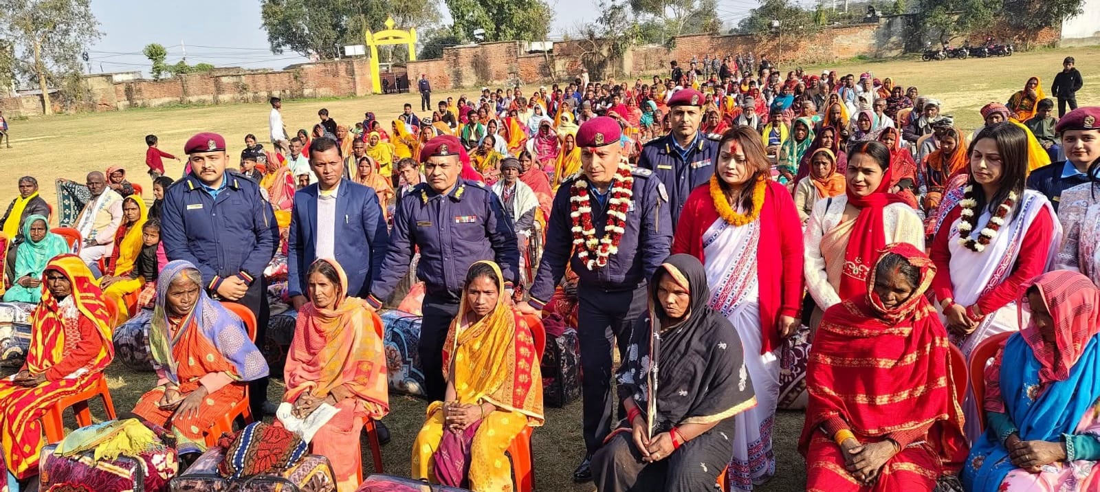 नेपाल प्रहरी श्रीमती संघद्वारा न्यानो कम्बल वितरण