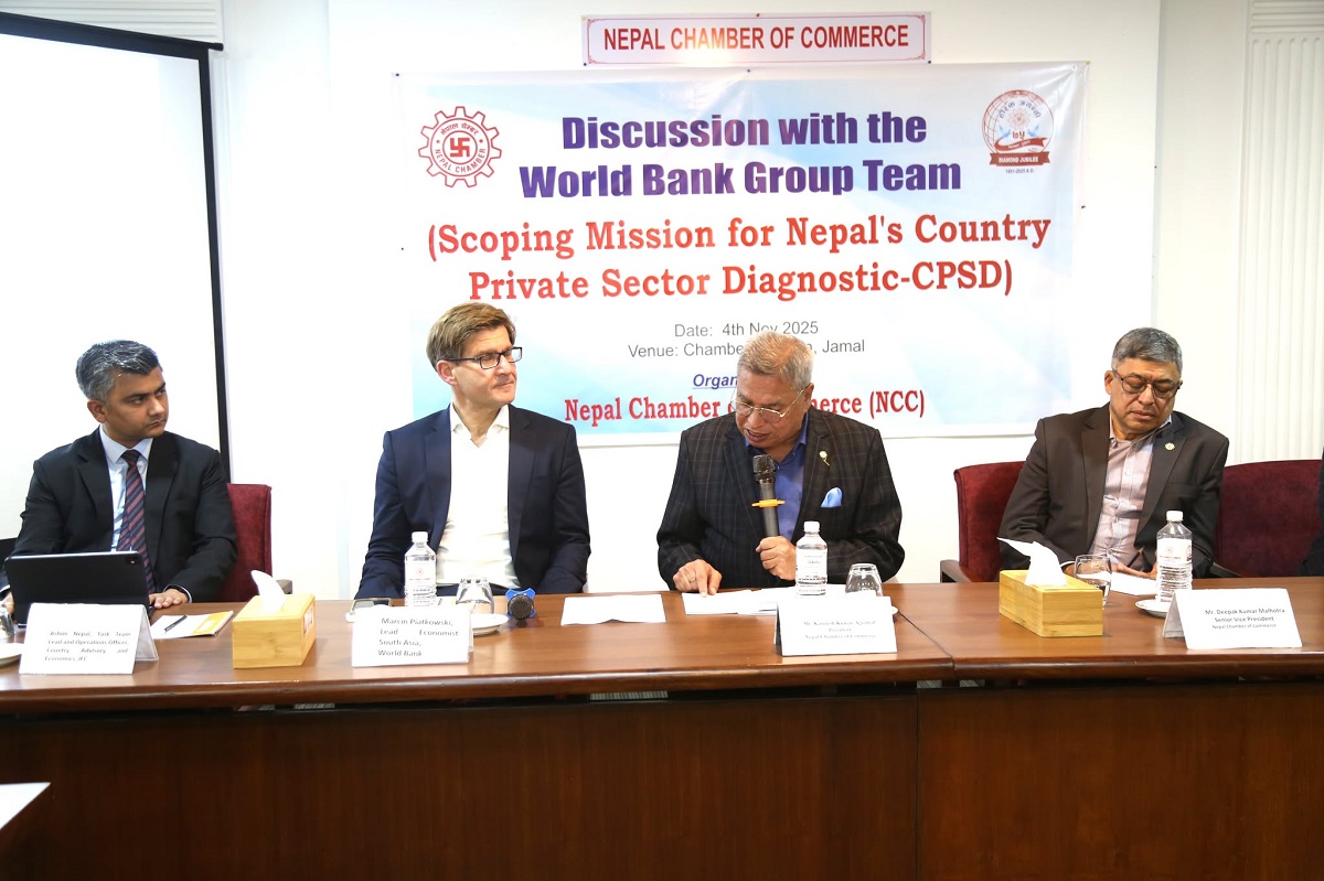 चेम्बर र विश्व बैंकबीच निजी क्षेत्रको अवस्थाको विषयमा छलफल