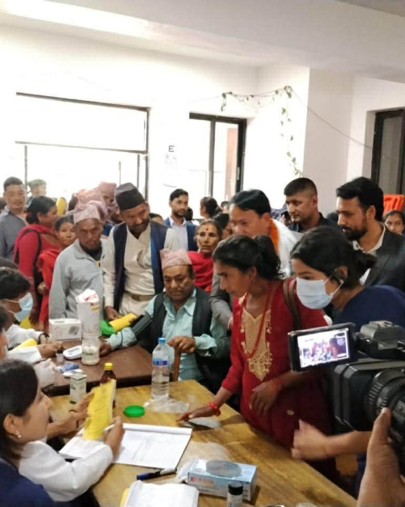निःशुल्क स्वास्थ्य शिविरमा ७६० जनाले लिए सेवा
