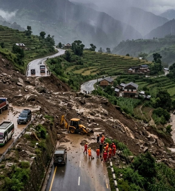 वर्षाले विभिन्न राजमार्ग अवरुद्ध, यात्रामा सतर्कता अपनाउन आग्रह