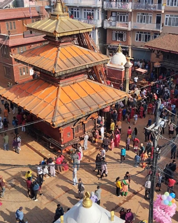 सिन्दुर खेलेर भक्तपुरमा मनाइयो सुथसिया जात्रा