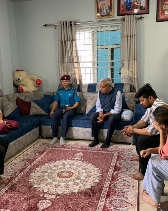 पहलगाम आक्रमणमा मारिएका सुदीपको परिवारलाई भेटे भारतीय राजदूत