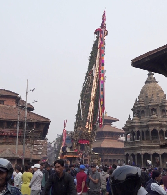 रातो मत्स्येन्द्रनाथको रथ मंगलबजार पुर्‍याइयो, आज सुन्धारा लगिँदै
