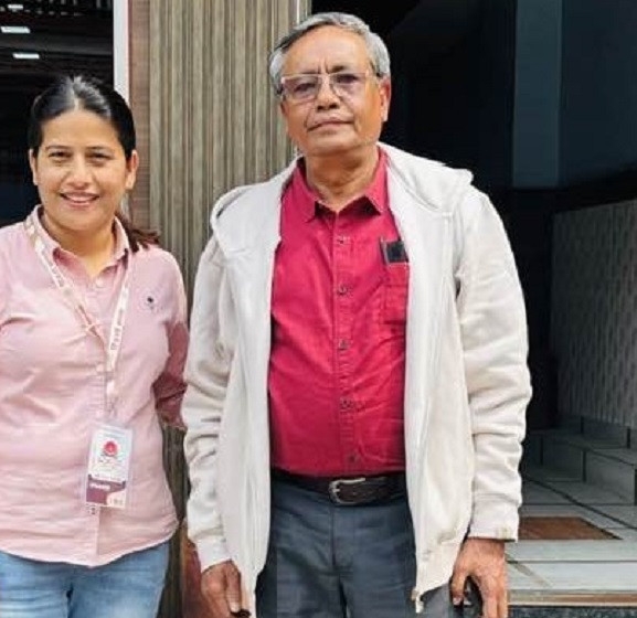 एमालेकी निलम्बित नेतृ तिम्सेनाले भेटिन् माओवादी सचिव कार्की 