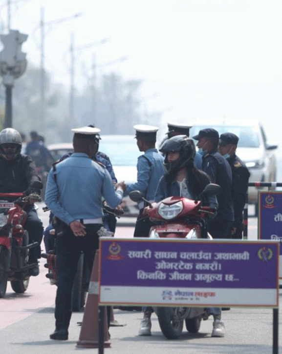 ट्राफिक कारबाहीबाट एकै दिन ४ लाख ४८ हजार राजस्व संकलन