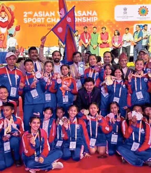 दोस्रो एसियन योगासना स्पोटर्समा नेपाललाई ३९ पदक 