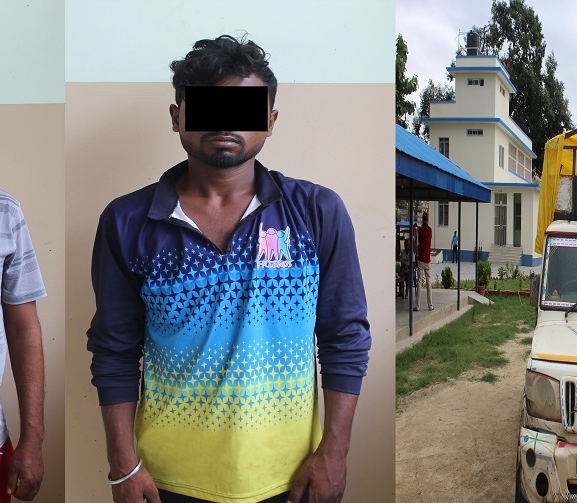 धातुका भाँडा र मूर्तिसहित २ जना पक्राउ