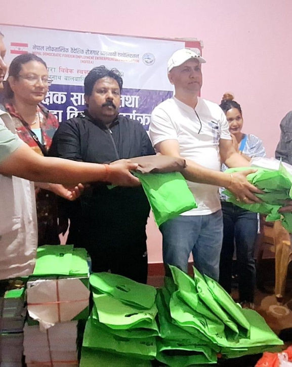 एसोसिएसनद्वारा बालगृहलाई ५ लाख सहयोग