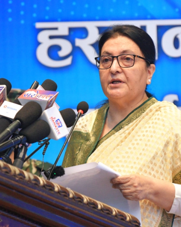 नेपालका लागि प्रत्यक्ष कार्यकारी प्रणाली उपयुक्त छैन : पूर्वराष्ट्रपति भण्डारी