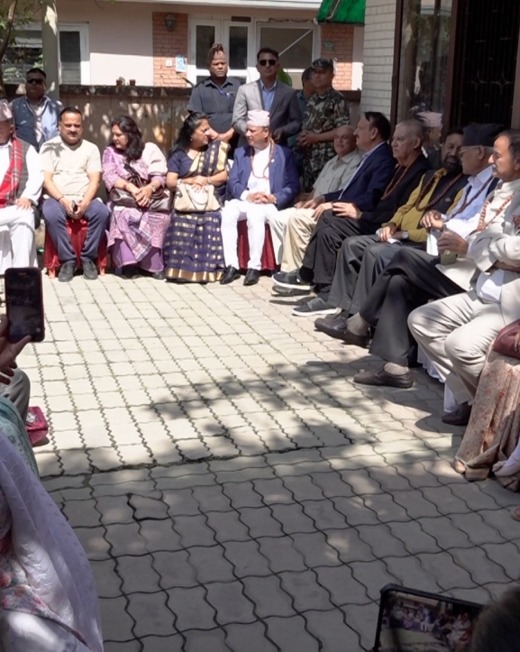 शशांक निवासमा चियापान