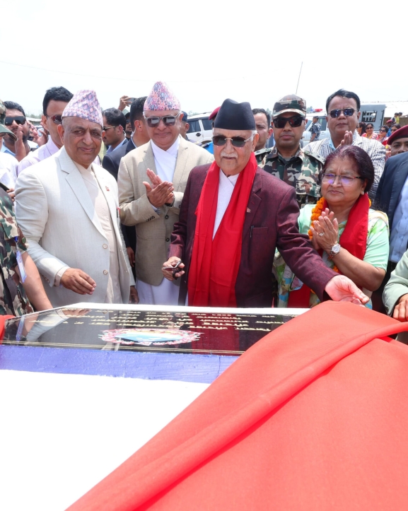 प्रधानमन्त्रीले गरे गौरादह नगर अस्पतालको शिलान्यास