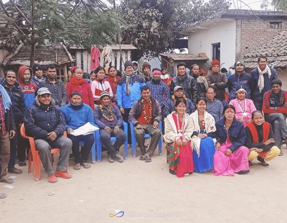 थारू समुदायले वरघर (भलमन्सा) छान्दै