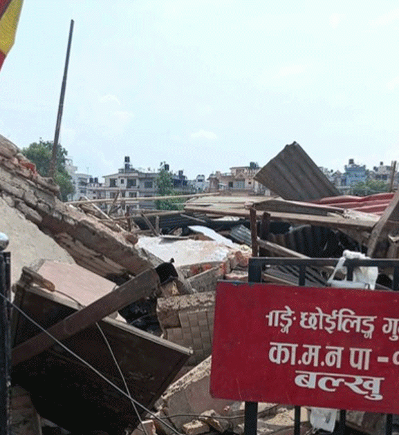 बुद्ध जयन्तीकै दिन गुम्बामा डोजर