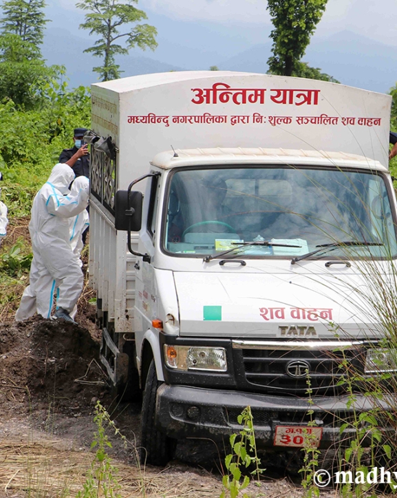 नवलपुरमा भेटिएका १५९ शव व्यवस्थापन