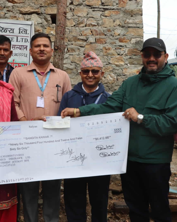 सल्यानमा पहिलोपटक निःशुल्क घर बीमाबाट राहत