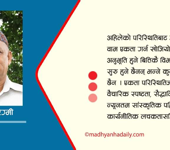 परिस्थिति असहजता र वाम एकता