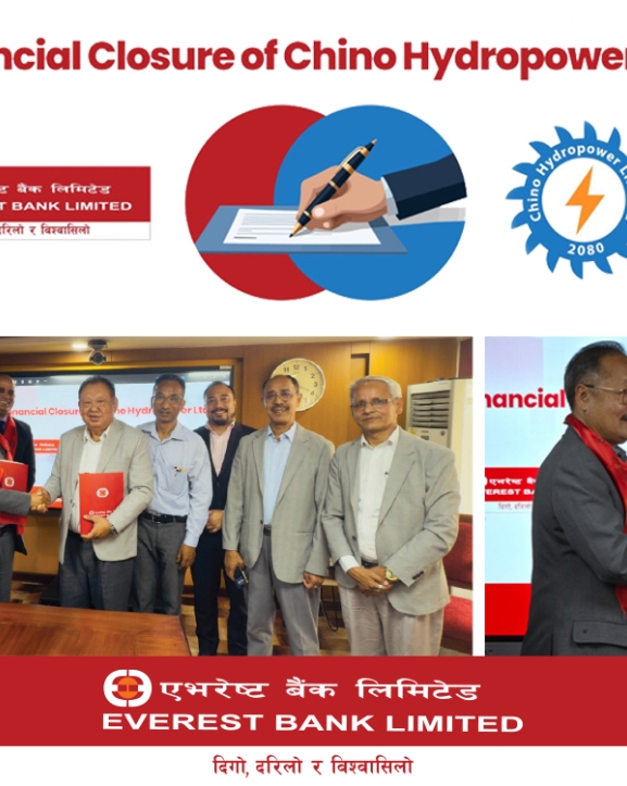 एभरेष्ट र चिनो हाइड्रोबीच वित्तीय व्यवस्थापन सम्झौता