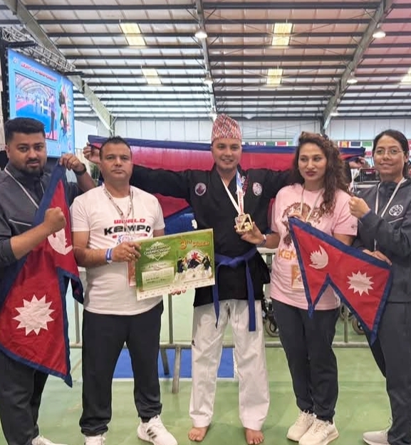 विश्व केम्पो च्याम्पियनसिपमा नेपालको कीर्तिमान, थापा र शाहीले दिलाए नेपाललाई ७ पदक