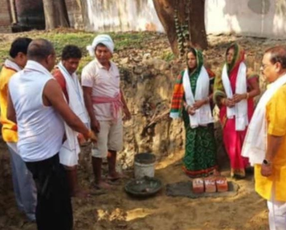 सप्तरीमा सामुदायिक भवन शिलान्यास
