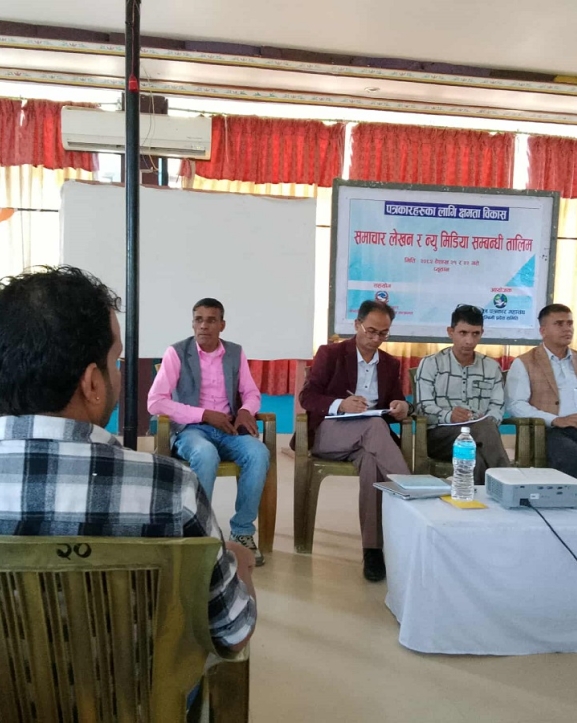 २ जिल्लाका पत्रकारलाई तालिम