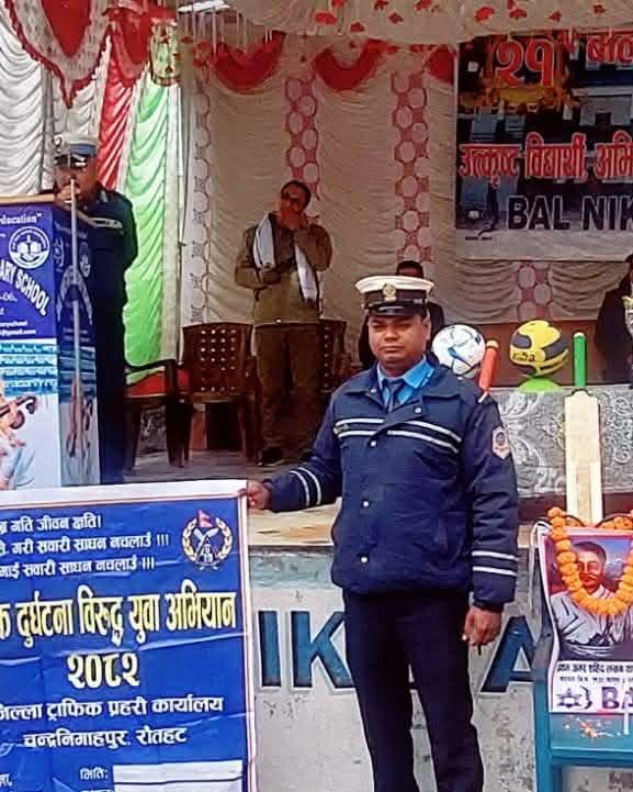 रौतहटमा सडक दुर्घटना न्यूनीकरण गर्न ट्राफिक सचेतना