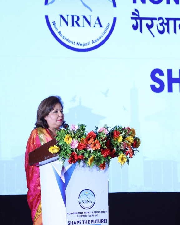 एनआरएनएको एकता महाधिवेशन सुरु, राजनीति नगर्न परराष्ट्रमन्त्री राणाले गरिन् आग्रह