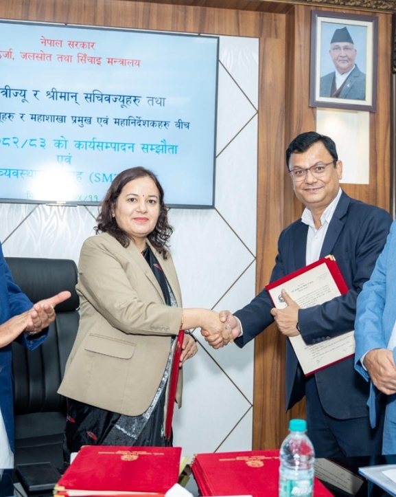 ऊर्जा मन्त्रालय मातहतका निकायका प्रमुखसँग कार्यसम्पादन सम्झौता