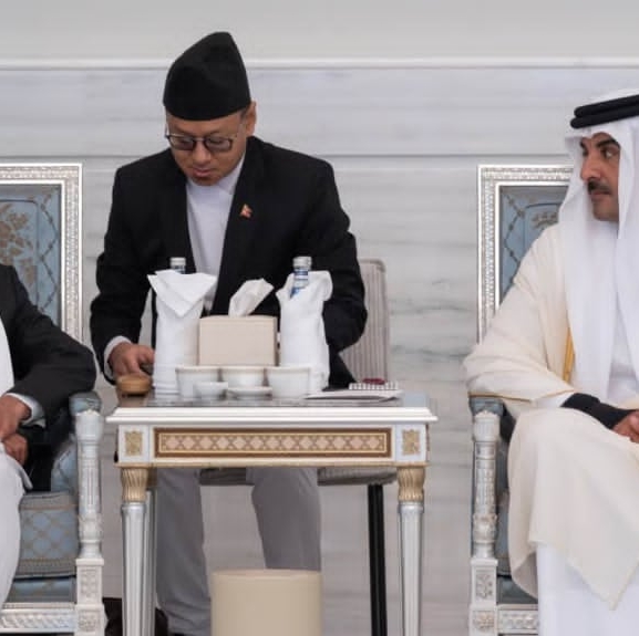 कतारका अमिरसँग उपराष्ट्रपति यादवको भेट, फादर अमिरप्रति नेपालको समवेदना
