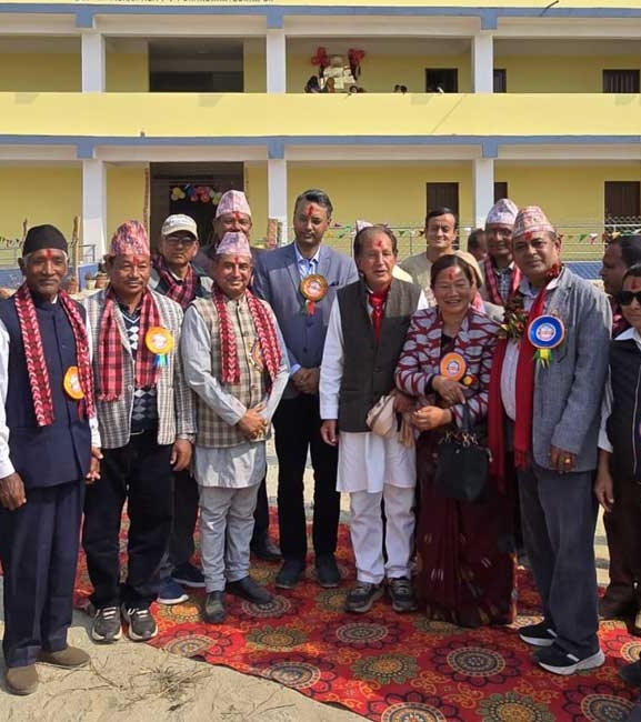 भारतको सहयोगमा निर्मित विद्यालय भवनको उद्घाटन