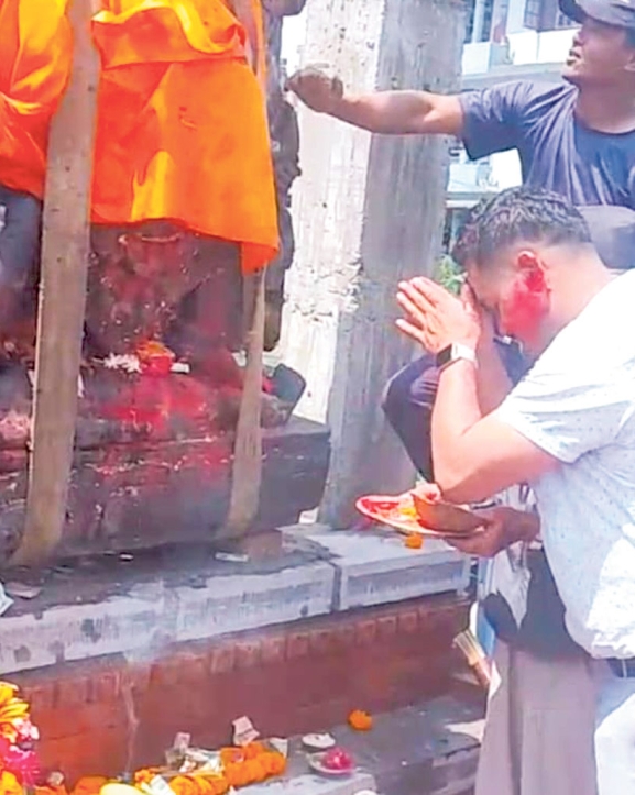 फिर्ता भएको जग्गामा मन्दिर स्थापना