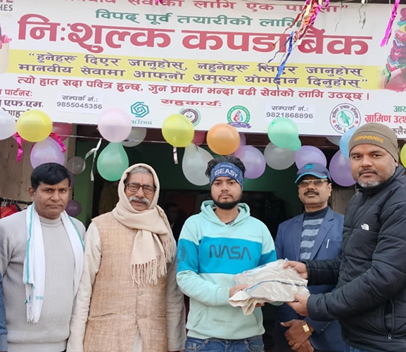 कलैयामा ‘निःशुल्क कपडा बैंक’ स्थापना