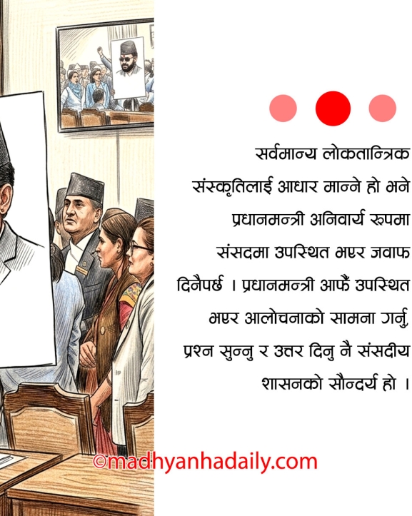 संसद्प्रति प्रधानमन्त्रीको जवाफदेहिता