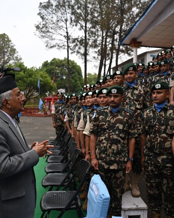 नेपाली सेना अन्तर्राष्ट्रियस्तरमा प्रतिनिधित्व गर्ने राष्ट्रको शान : राष्ट्रपति